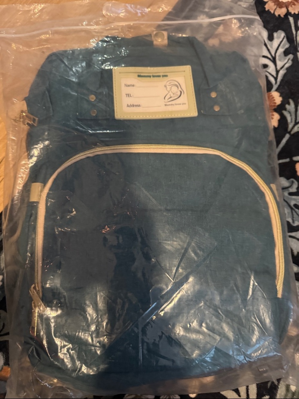 Green Multi-Function Diaper Backpack - Picture 5 of 6